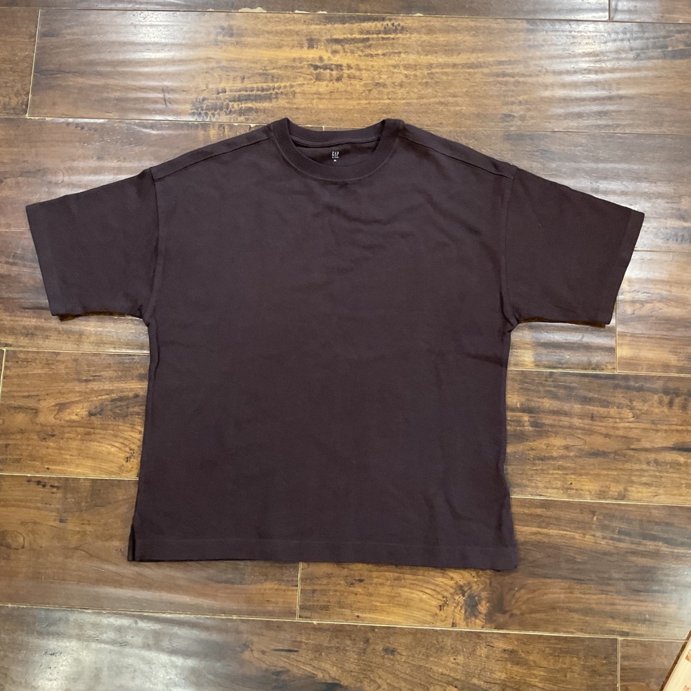 Gap Kids XL 12-13 Brown Oversized Cotton Crew Neck T-Shirt Espresso Solid